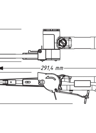 HAZET Pneumatyczna szlifierka taśmowa 9033N-4 10x330 mm 19000 min-¹ ( 4000898935 )