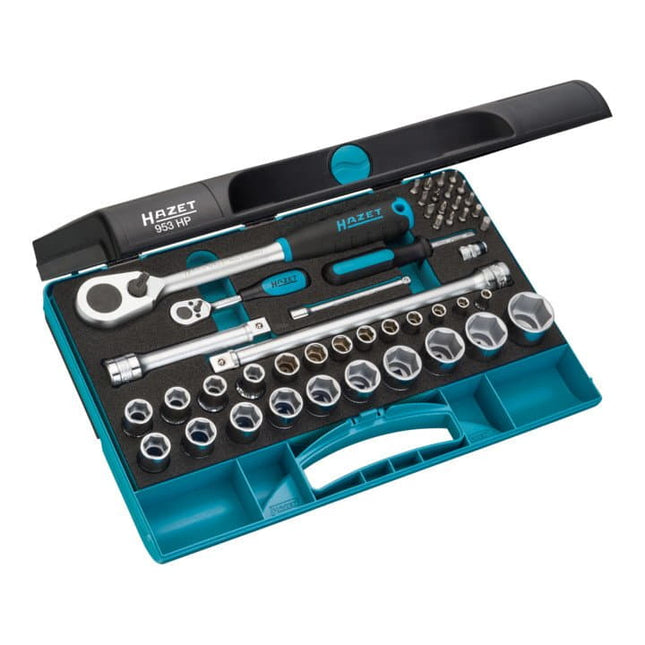 Set di chiavi a bussola HAZET 953 HP 44 pezzi 1/4 + 1/2 ″ ( 4000820582 )