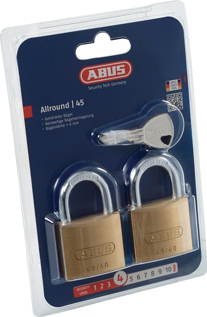 ABUS cylinder padlock 45/40 Twins B/SB lock body width 39 mm ( 3000280054 )