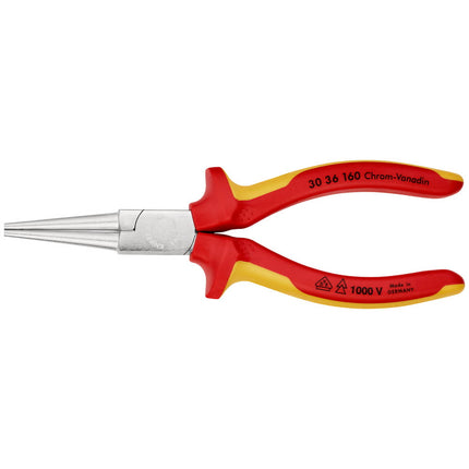 KNIPEX long nose pliers overall length 160 mm shape 3 ( 4000810304 )