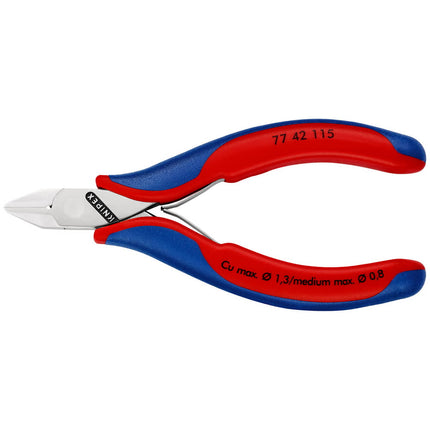 KNIPEX Electronics diagonal cutters length 115 mm shape 4 ( 4000810742 )