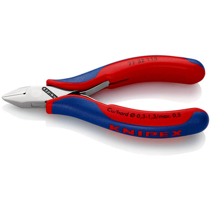 KNIPEX Electronics diagonal cutters length 115 mm shape 3 ( 4000810749 )