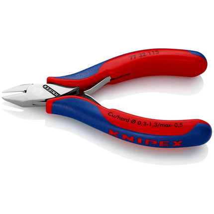 KNIPEX Electronics diagonal cutters length 115 mm shape 3 ( 4000810749 )