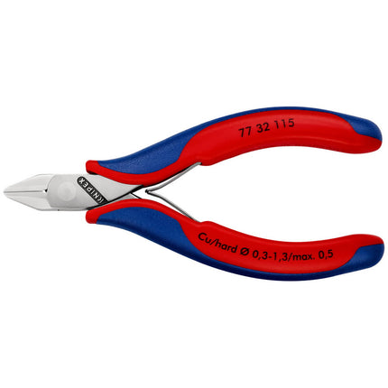 KNIPEX Electronics diagonal cutters length 115 mm shape 3 ( 4000810749 )