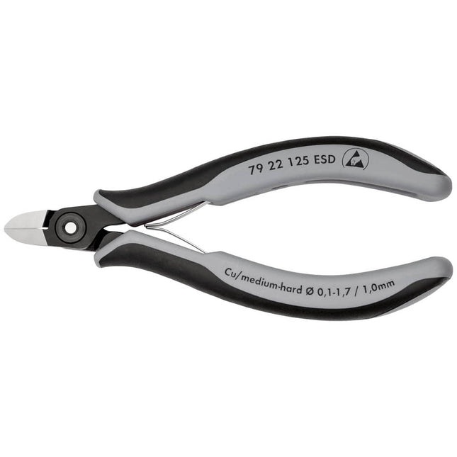 KNIPEX precision electronics diagonal cutters length 125 mm shape 2 ( 4000810830 )