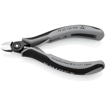 Fresas diagonales KNIPEX para electrónica de precisión longitud 125 mm forma 2 ( 4000810830 )