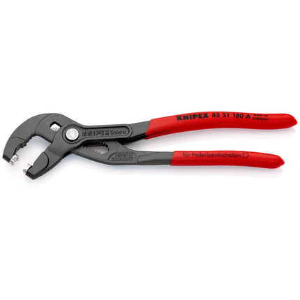KNIPEX Szczypce zaciskowe do taśm sprężynowych Długość całkowita 180 mm Pojemność maks. 50 mm ( 4000810356 )