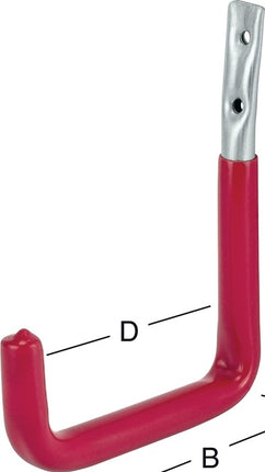 VORMANN wall hook U-shaped red rubber projection 250 mm ( 3000273045 )