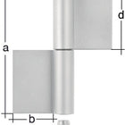 Bisagra de construcción GAH tipo K04 de 2 piezas para soldar ( 3000200620 )