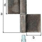 Cerniera di costruzione GAH tipo K04 in 2 parti per saldatura ( 3000200625 )