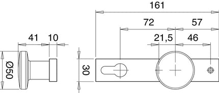Manopola EDI per serratura 1317/7020 fissa ( 3000200019 )