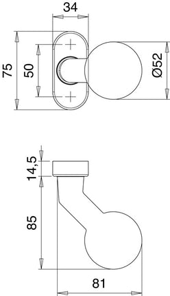 EDI Feuerschutzkugelknopf 2133/4020 Edelstahl EST ( 3000200053 )