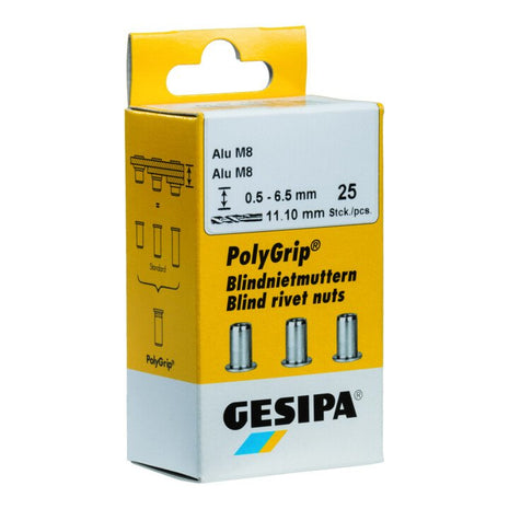 Nitonakrętka GESIPA PolyGrip(R) trzon nitu d x l 11 x 20 mm M8 ( 4000813824 )