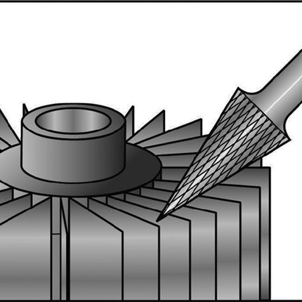 Fresa RUKO SKM Ø 10 mm lunghezza testa 20 mm gambo Ø 6 mm ( 4000602923 )