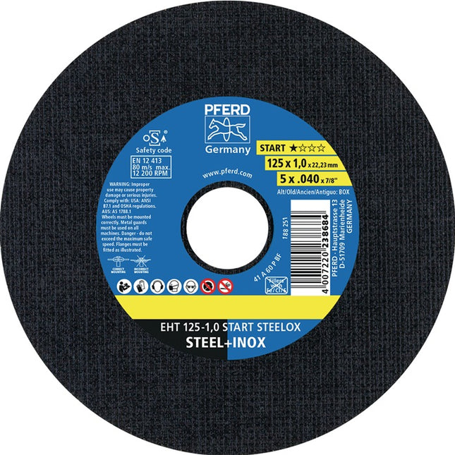 PFERD Disco de corte START STEELOX D125x1mm recto ( 8001720460 )