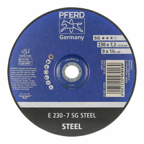 PFERD SG STEEL grinding disc D230xS7.2mm ( 4000842715 )