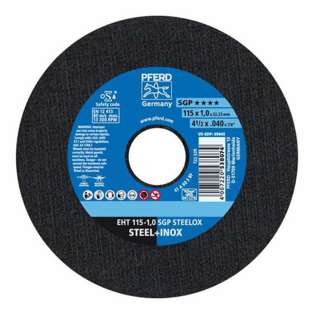 Disco de corte PFERD SGP STEELOX D115x1mm recto ( 4000843067 )