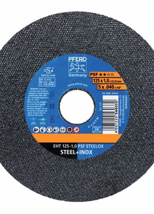 PFERD Disco da taglio PSF STEELOX D125x1mm diritto ( 4000842610 )