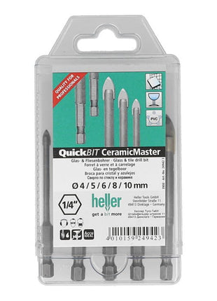 HELLER QuickBit(R) Ceramic Master Set di 5 punte da trapano Ø 4, 5, 6, 8, 10 mm ( 4000864209 )