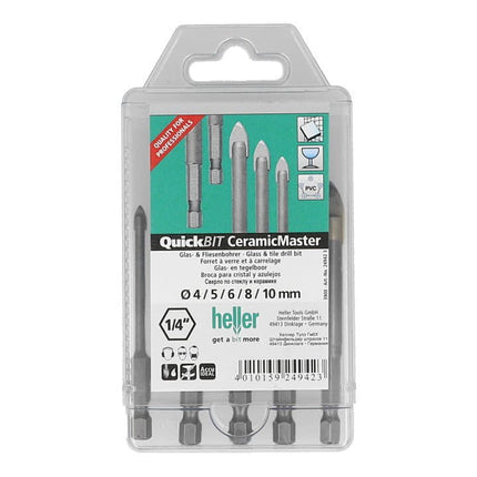 HELLER QuickBit(R) Ceramic Master Juego de brocas de 5 piezas Ø 4, 5, 6, 8, 10 mm ( 4000864209 )