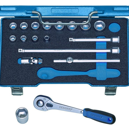 GEDORE socket spanner set 30 HMU-10 22-piece 3/8 ″ ( 4000770968 )