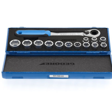 Set di chiavi a bussola GEDORE 19 SKU-20 14 pezzi 1/2 ″ ( 4000880518 )