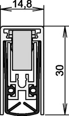 Guarnizione per porta ATHMER Schall-Ex(R) L-15/30 WS 1-880 lunghezza 1 lato 708 mm ( 3327023200 )