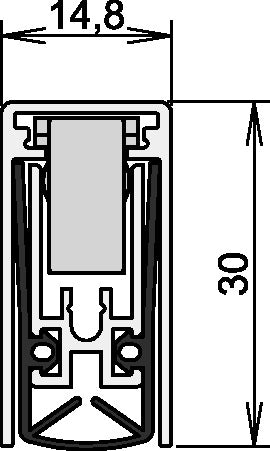 ATHMER door seal Schall-Ex(R) L-15/30 WS 1-880 1-sided length 708 mm ( 3327023200 )