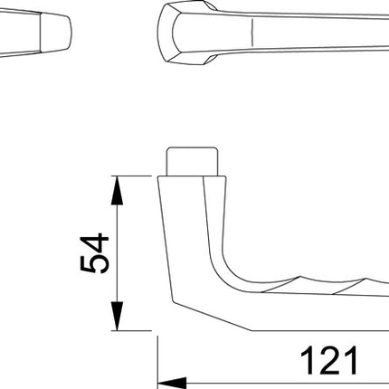 HOPPE klamka z otworem Frankfurt 117L aluminium F2 / srebrny nikiel ( 3000252002 )