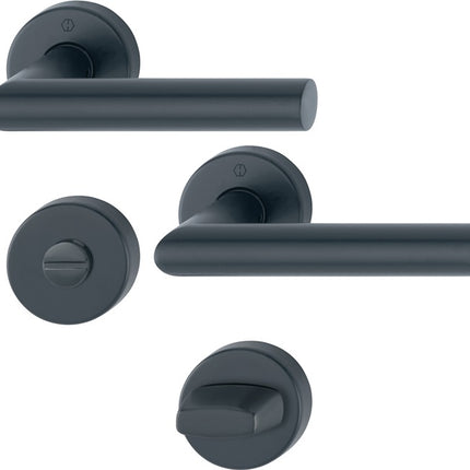 HOPPE Juego de escudos Amsterdam E1400Z/42KV/42KVS Acero inoxidable F9714M ( 3000209763 )