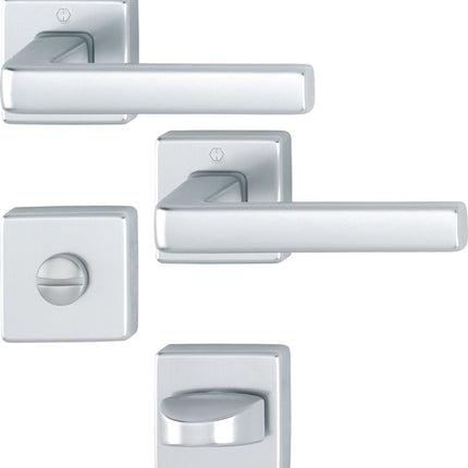 Juego de rosetas HOPPE Dublin 1124 / 843KV/843KVS Aluminio F1 ( 3000203137 )