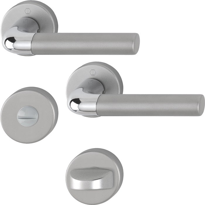 HOPPE Escutcheon set Bremen 1505/42KV/42KVS Aluminium F49/F9-2 ( 3000220012 )