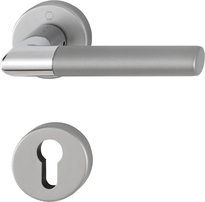 HOPPE Rosettengarnitur Lecce 1405/42KV/42KVS Aluminium F49/F9-2 ( 3000220014 )