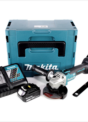 Makita DGA 506 RMJ Akku Winkelschleifer 18 V 125 mm Brushless + 2x Akku 4,0 Ah + Ladegerät + Makpac - Toolbrothers