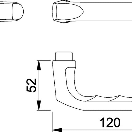 HOPPE lever handle pair London 113 Aluminium F1 ( 3000252122 )