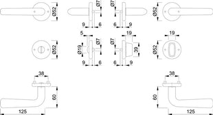 Juego de rosetas HOPPE Helsingborg E1730Z/17KV/17KVS acero inoxidable F69 (3000252053)