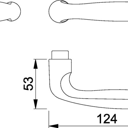 HOPPE manilla agujero pieza Verona 1510 aluminio F1 / color natural ( 3000252163 )
