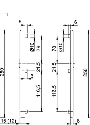 HOPPE Schutzgarnitur London 113/2221A/2440 Aluminium F4 ( 3000250599 )