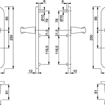HOPPE Meble New York 1810H/3331/3410 Aluminium F1 ( 3000203577 )