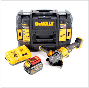 DeWalt DCG 414 T1 Akku Winkelschleifer 54 V XR Flexvolt 125 mm Brushless + 1x Akku 6,0 Ah + Ladegerät + TSTAK