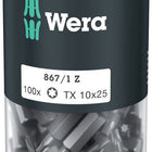 WERA large pack of bits 867/1 Z 1/4 ″ T 10 Length 25 mm ( 4000822272 )