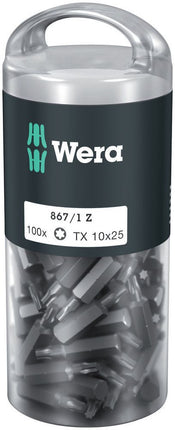 WERA large pack of bits 867/1 Z 1/4 ″ T 10 Length 25 mm ( 4000822272 )
