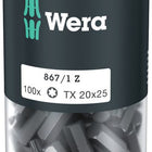 WERA large pack of bits 867/1 Z 1/4 ″ T 20 Length 25 mm ( 4000822271 )