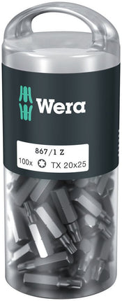 WERA large pack of bits 867/1 Z 1/4 ″ T 20 Length 25 mm ( 4000822271 )