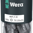 WERA large pack of bits 867/1 Z 1/4 ″ T 25 Length 25 mm ( 4000822273 )