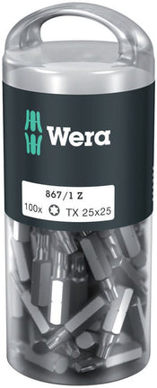 WERA large pack of bits 867/1 Z 1/4 ″ T 25 Length 25 mm ( 4000822273 )
