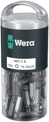 WERA large pack of bits 867/1 Z 1/4 ″ T 30 Length 25 mm ( 4000822275 )