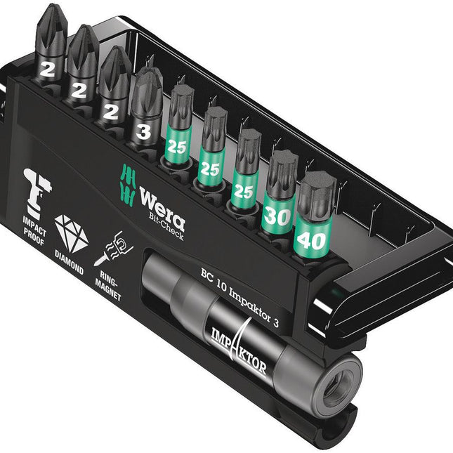 WERA assortimento di bit Bit-Check 10 Impactor 1 10 pezzi ( 4000829046 )