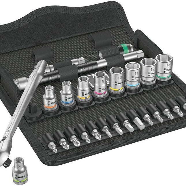 WERA socket spanner set 8100 SA 8 Zyklop 28-piece 1/4 ″ ( 4000821659 )