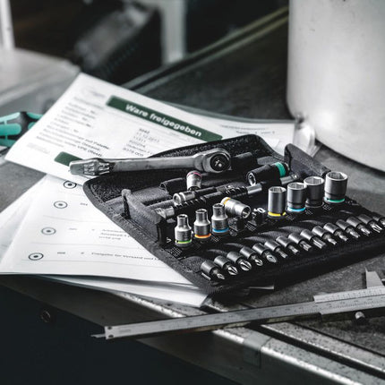 Juego de llaves de vaso WERA 8100 SA 7 Zyklop 28 piezas 1/4 ″ ( 4000821653 )